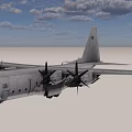 C 130 Military Transport Aircraft Flying With RAF Variant Models In Clouds