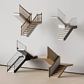 Different Modern Staircase Designs With Glass Railings Wood Steps And Metal Frames