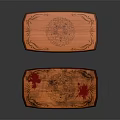 Wooden Coffee Tables With Intricate Carved Patterns And Red Accents On Carved Legs