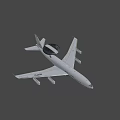 NATO White Fighter Jet With Radar Dome Four Engines And Military Markings