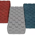 Tufted Fabric Sofa Benches in Blue Red and Gray Colors for Living Room