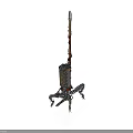 Mechanical Equipment With Tall Tower Structure And Four Mechanical Support Legs