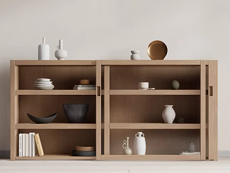 Modern Decorative Cabinet Log Storage Cabinet 3d model