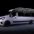 Modern White Van With Tinted Windows And Roof Design For Business Use