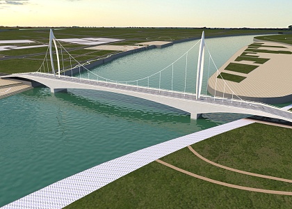 Ningbo Jiangkou Bridge 3d model