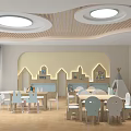 Modern classroom, second-floor classroom 3d model