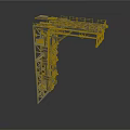 Industrial Metal Platform Structure With Steel Frame Railing And Ladder
