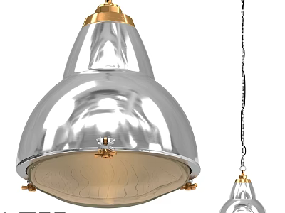 Stylish Silver Metallic Chandelier With Gold Accents For Modern Interior Decor 3d model