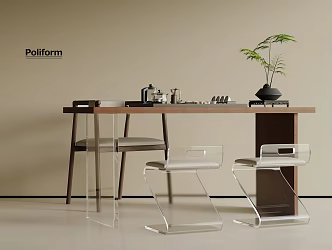 Modern Tea Table and Chair Modern Small Tea Table YALI Chair Minimalist Tea Table New Chinese Style Tea Table and Chair 3d model