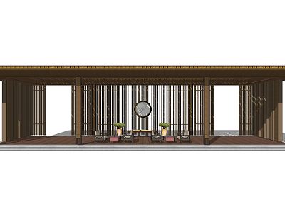 New Chinese style pavilion porch model