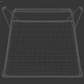 Black Modern Single Chair with Metal Frame and Mesh Seat Backrest Design