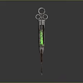 Professional Metal Equipment With Top Rings Green Middle Section And Slender Rod
