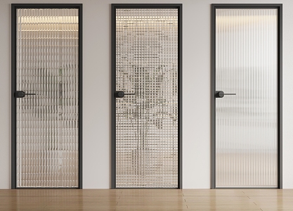 Changhong glass door single door swing door 3d model