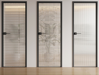 Changhong glass door single door swing door 3d model