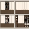 Modern antique wardrobe combination top multi-function wardrobe 3d model