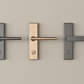 Three Modern Door Handles in Light and Dark Finishes with Sleek Design