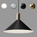 Modern Black And Gold Pendant Light With White Gray Black Gold Spherical Accents