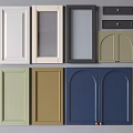 Various Colored Wardrobe Doors With Glass Panel Arched And Flat Design Styles