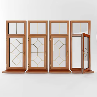 Modern casement window 3d model