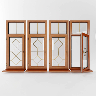 Modern casement window 3d model