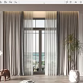 Modern Curtains 3d model