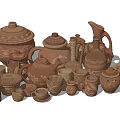 Traditional Handcrafted Ceramic Vessels Teapots Bowls Plates And Vases With Intricate Patterns