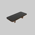 Elegant Vintage Dining Table With Textured Tabletop And Curved Metallic Legs
