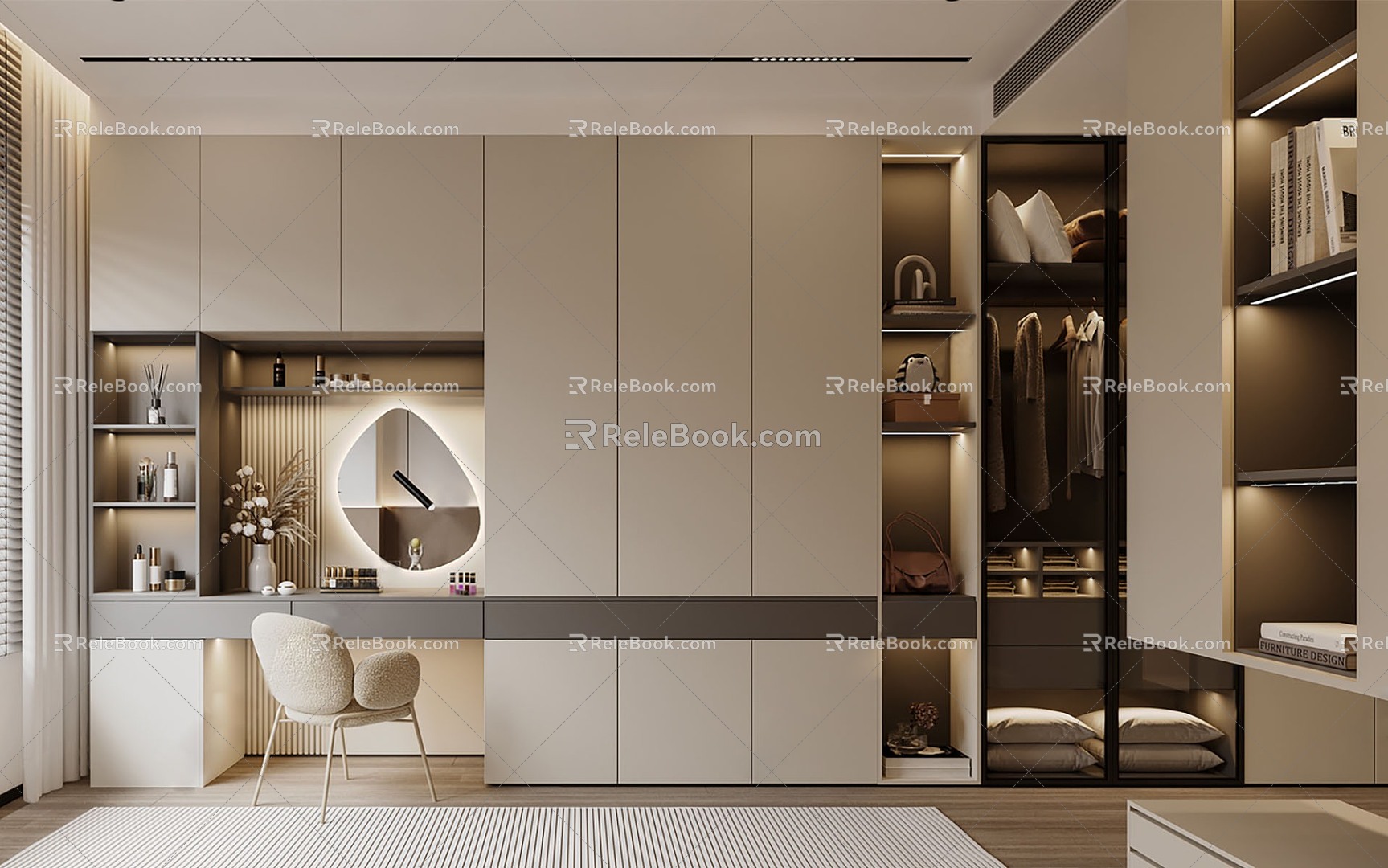 Modern Cloakroom Cloakroom Wardrobe 3d model