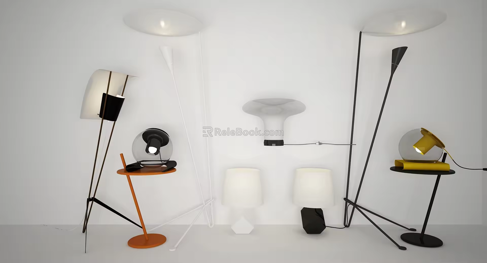 Floor lamp combination 3d model