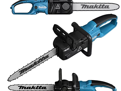 Powerful Makita Handheld Electric Chainsaw With Reliable Design For Household Electrical Use 3d model
