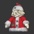Festive Christmas Santa Claus Doll With Red Coat White Fur Trim And Decorative Hat