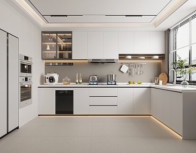 Enclosed kitchen Modern kitchen 3d model