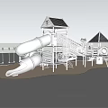 Modern slide super combination slide 3d model
