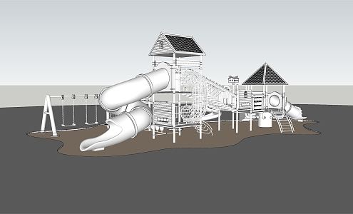 Modern slide super combination slide 3d model