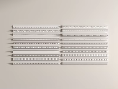 Various Decorative Gypsum Molding Styles for Interior Design and Home Decoration 3d model