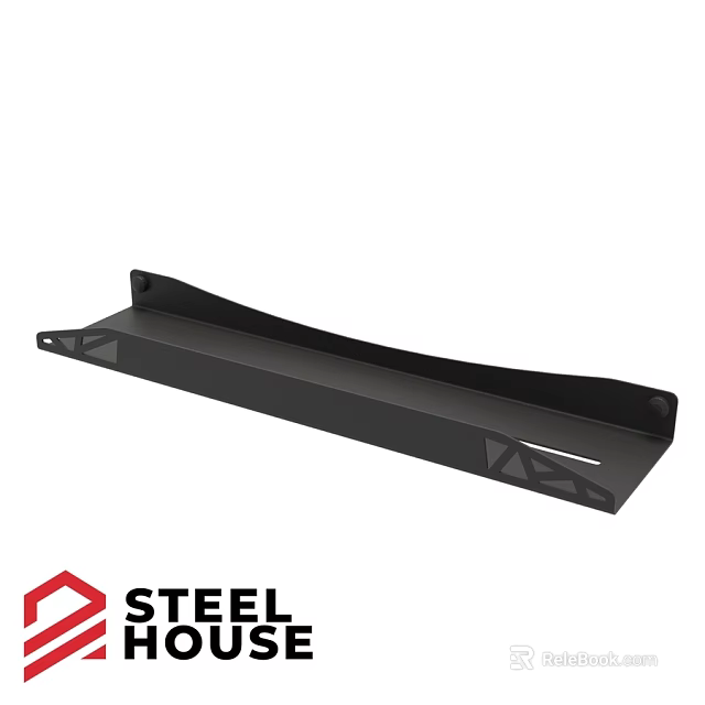 Black Metal Shelf For Washing Supplies Storage In Bathroom And Kitchen 3d model 
