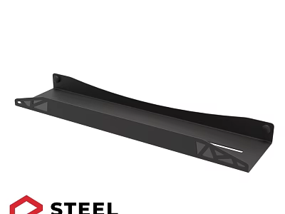 Black Metal Shelf For Washing Supplies Storage In Bathroom And Kitchen 3d model