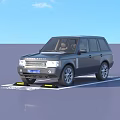 Black Range Rover SUV Parked In Display Area With Chinese Characters