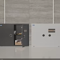 Black And White Safes With Open Door Showing Items Inside Security Storage Design 3d model