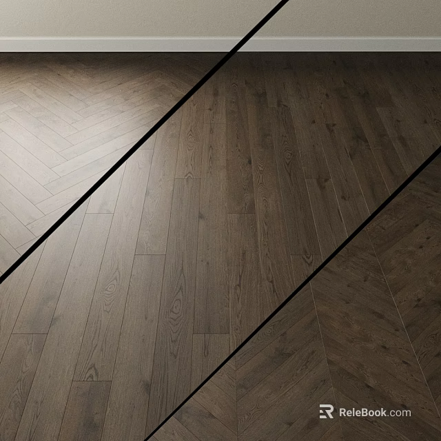 Modern Wooden Flooring With Herringbone And Straight Plank Patterns Natural Wood Texture 3d model 