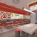 Supreme Pizza Restaurant With Chinese Handmade Pizza SEPP SHARING Orange Storefront Glass Door And Tables