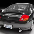 Black Hyundai Convertible Sports Car with Front Headlights and Alloy Wheels
