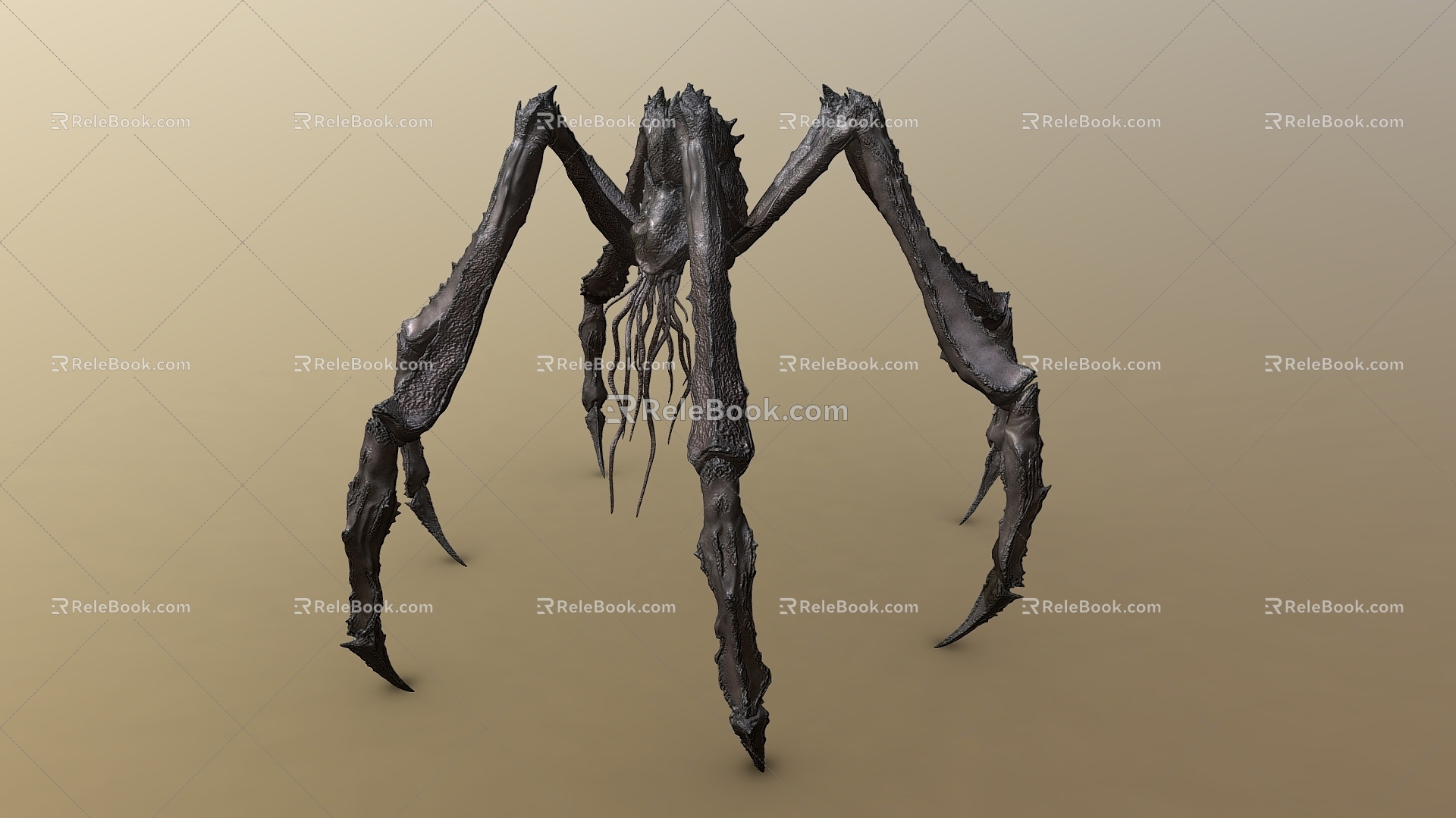 Alien creature monster game character original painting 3d model