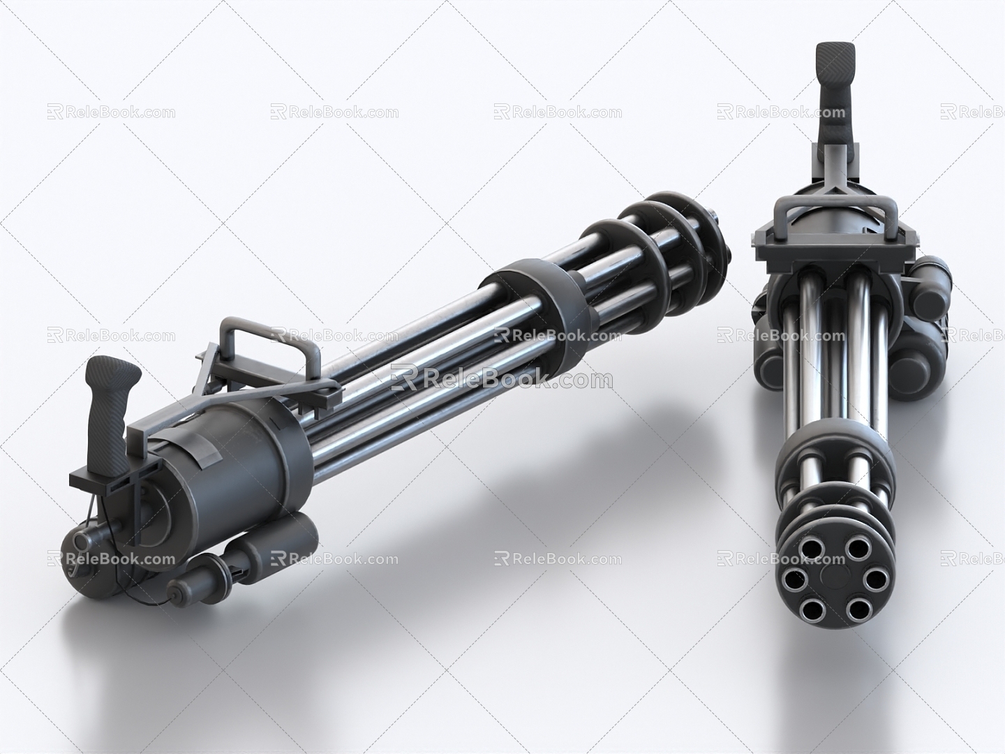 Gatling Machine Gun Machine Gun Weapons 3d model