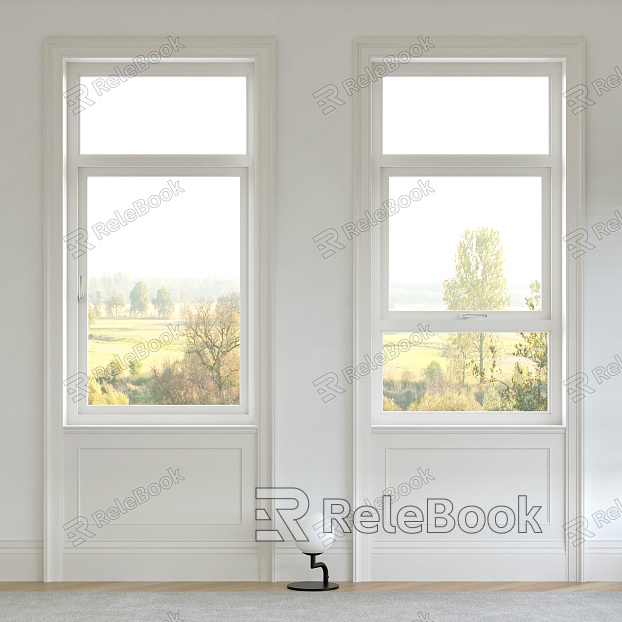 European-style window European-style window casement window sliding window spherical table lamp model