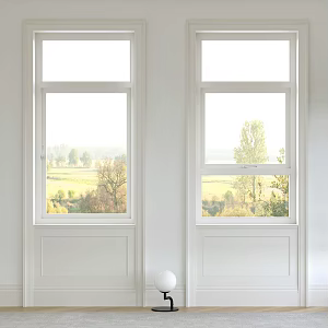 European-style window European-style window casement window sliding window spherical table lamp 3d model
