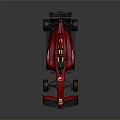 Red Formula Race Car With Aerodynamic Body Black Rear Wing And Sporty Wheels