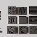 Bathroom Accessories Including Common And Washing Machine Floor Drains With Various Designs