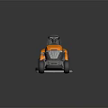 Orange Gray Riding Agricultural Mower Modern Design Efficient Grass Cutting Seat and Wheels