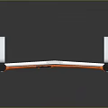 Durable Commercial Grade Orange Stretcher with Metal Frame and Secure Handles
